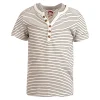 Appaman Hilltop Henley Black & White Stripe Short Sleeve Shirt Outlet