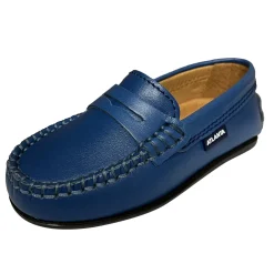 Atlanta Mocassin Boy's & Girl's Originals 032 Penny Loafer - Blue Ocean Smooth Outlet