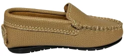 Atlanta Mocassin Boy's & Girl's Originals 015 Plain Vamp Loafers - Beige Little Grainy Outlet
