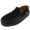 Atlanta Mocassin Boy's and Girl's Mocs, Black Leather/Black Suede Hot