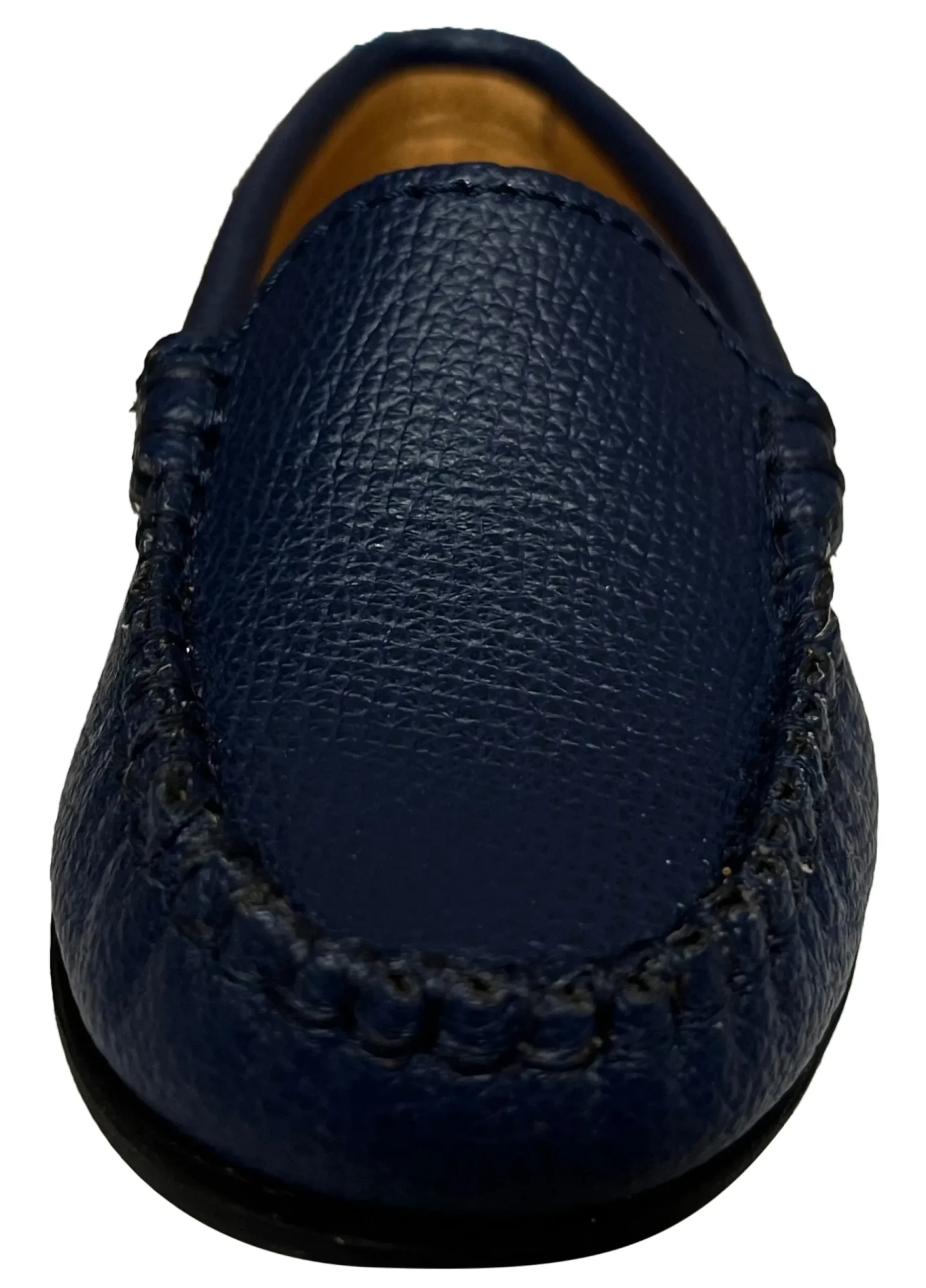 Atlanta Mocassin Boy's and Girl's Loafers, Blue Little Grainy Hot