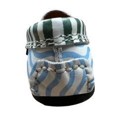 Atlanta Mocassin Atlanta Moccasin Boy's and Girl's Originals 032 Penny Loafer - Print Wave Blue & St Online