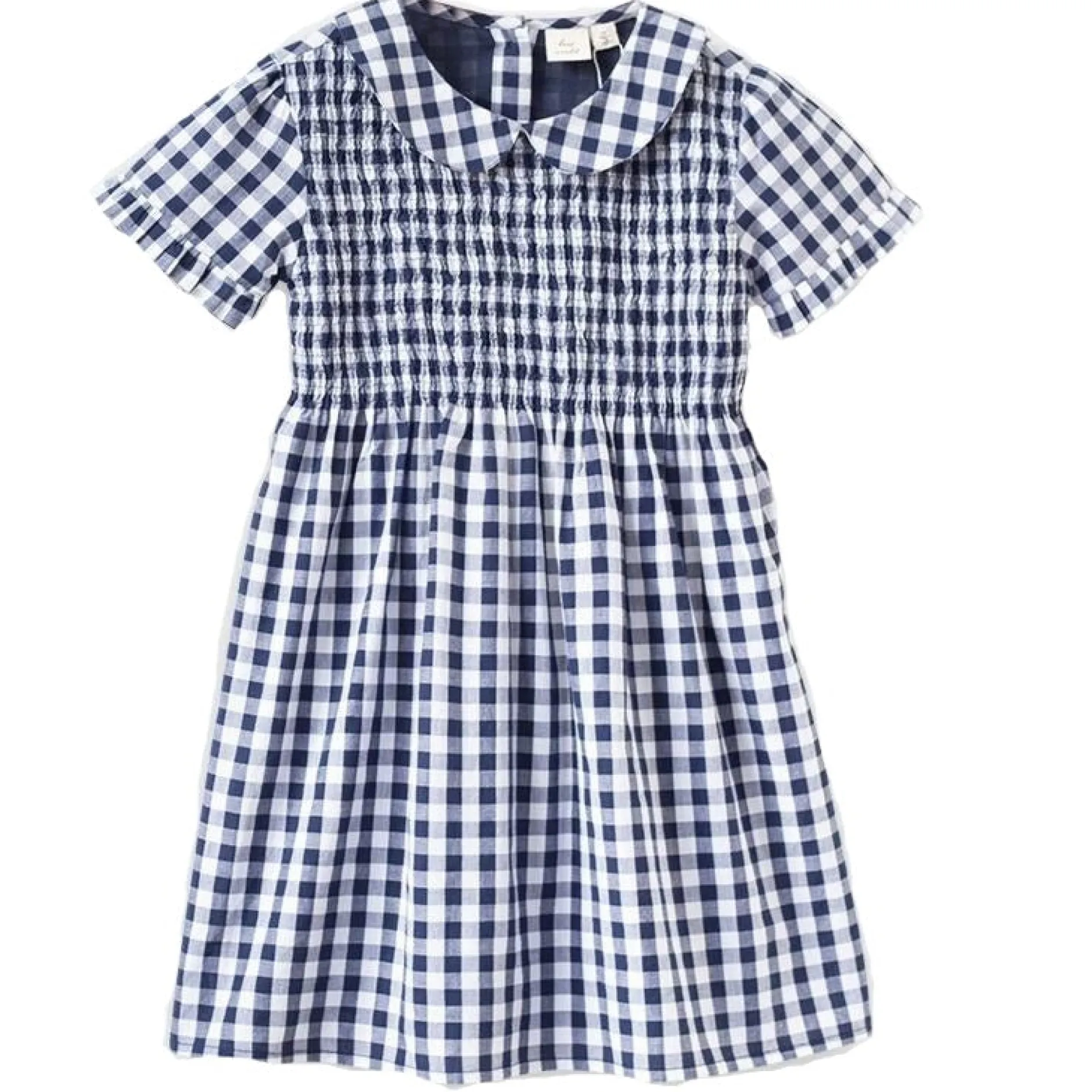 Beet World Briar Dress, Navy Gingham Discount