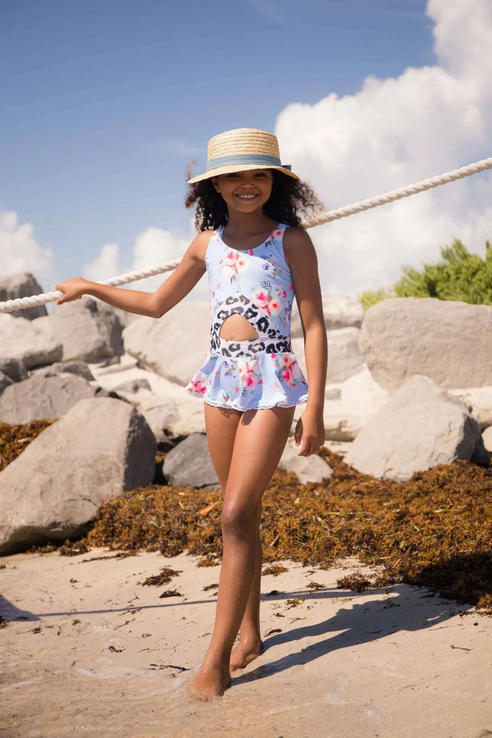 Blueberry Bay Dream Weaver Boater Style Sun Hat Sale