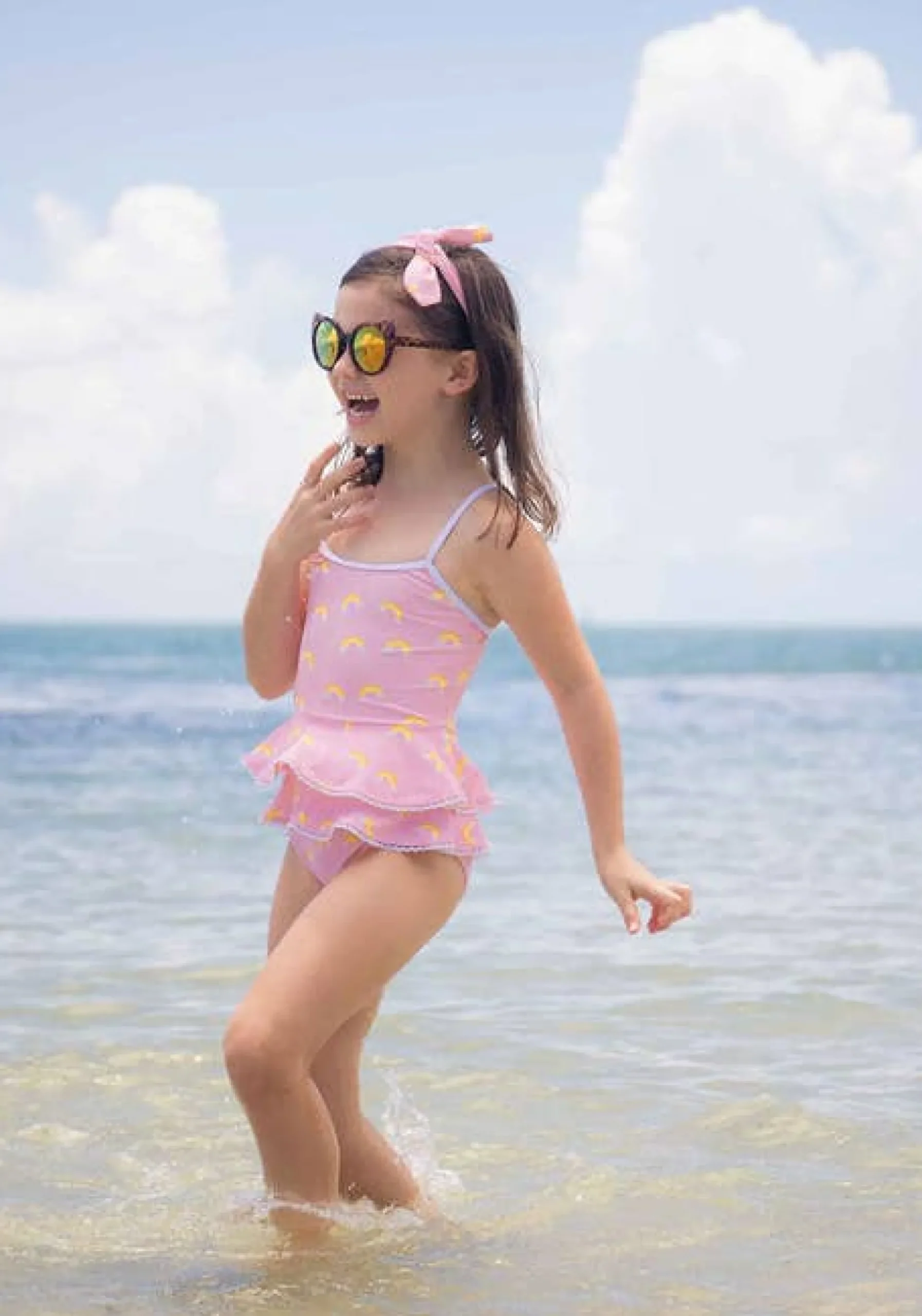 Blueberry Bay Rainbow Sand Castle Retreat One Piece Swimsuit Best