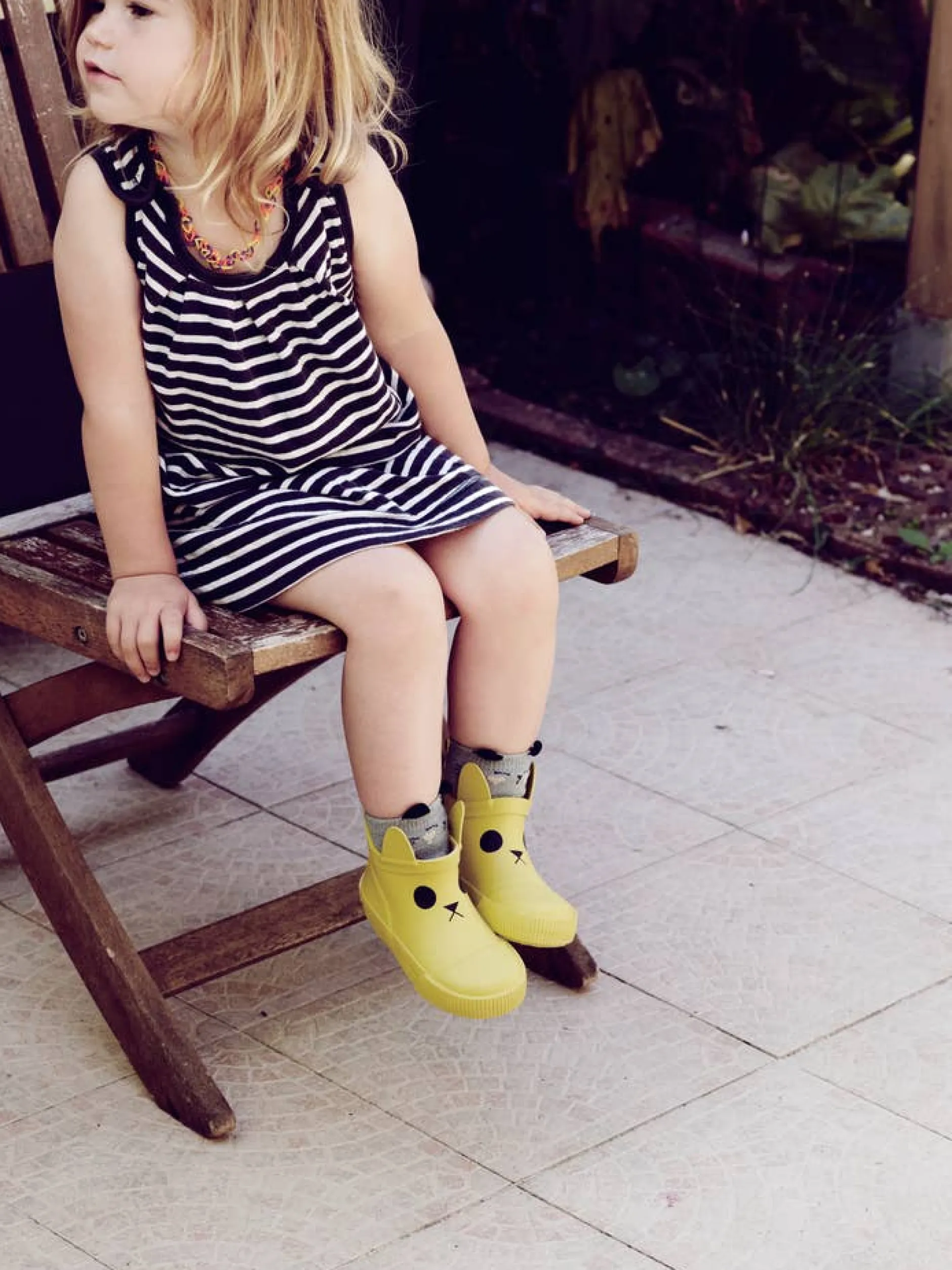 BOXBO Girl's Kerran Rain Boot, Mustard Clearance