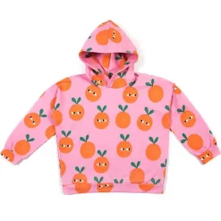 Don't Grow Up Organic Oranges on Pink Hoodie Fashion