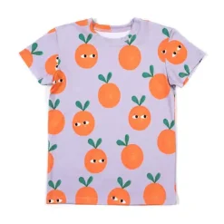 Don't Grow Up Organic Orange on Purple T-Shirt New