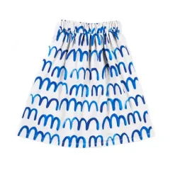 Don't Grow Up Waves on Light Grey Rock Skirt New