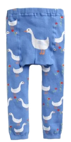 Eva & Elvin Girl's Blue Tights Cotton Duck Discount