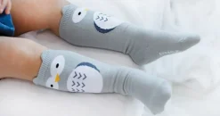 Eva & Elvin Grey Owl Knee Socks Clearance