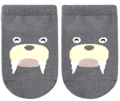 Eva & Elvin Grey Walrus Socks Best