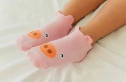 Eva & Elvin Pink Pig Socks Fashion