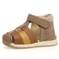 Falcotto Acry Boy's Semi Closed Sandals - Cognac/Sand Best
