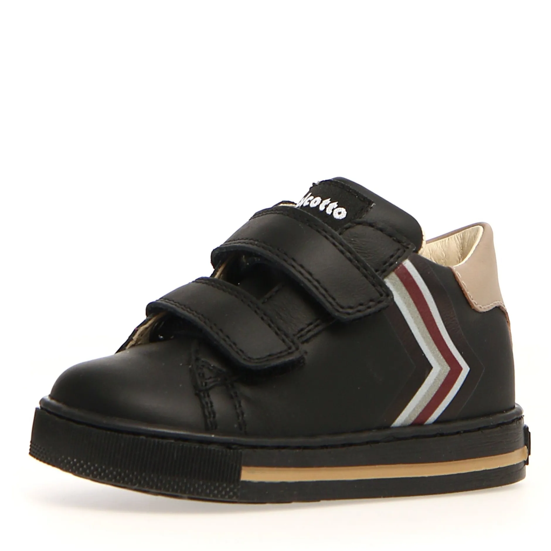 Falcotto Boy's and Girl's New Leryn Calf Sneakers, Black/Taupe Fashion