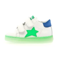 Falcotto Boy's And Girl's Sasha Vl Casual Shoes - White / Green Fluo Fashion
