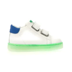 Falcotto Boy's And Girl's Sasha Vl Casual Shoes - White / Green Fluo Fashion