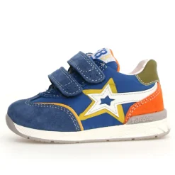 Falcotto Boy's New Ferdi 3 Vl Sneakers - Azure / Orange / White Online