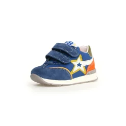 Falcotto Boy's New Ferdi 3 Vl Sneakers - Azure / Orange / White Online