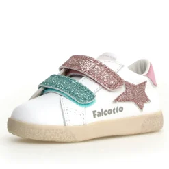 Falcotto Girl's Alnoite 2 Vl Casual Shoes - White / Pink Hot