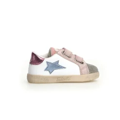 Falcotto Girl's Alnoite 2 Vl Casual Shoes - Metallic Silver / White / Cipria Outlet