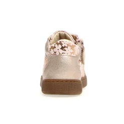 Falcotto Girl's Metallic Pebbled Patiula Zip Sneakers, Pink-Nut Hot