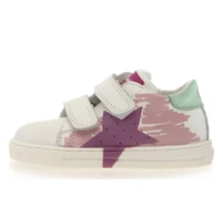 Falcotto Girl's Salazar Painted Vl Casual Shoes - White / Pink / Deep Pink New