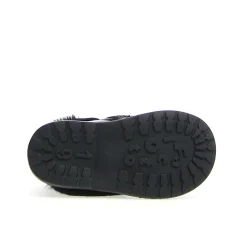 Falcotto Girl's Winter Wood Fur Shoes, Black Patent Fashion