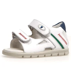 Falcotto Glimmery Boy's and Girl's Sandals - White/Azure New