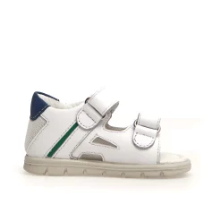Falcotto Glimmery Boy's and Girl's Sandals - White/Azure New