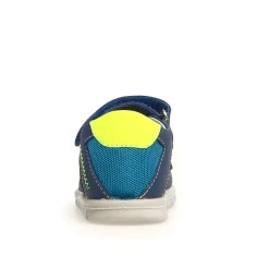 Falcotto Glimmery Boy's and Girl's Sandals - Azure/Yellow Fluo Clearance