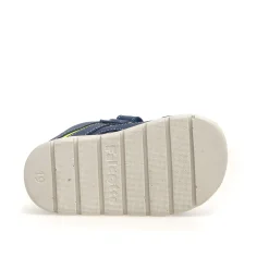 Falcotto Glimmery Boy's and Girl's Sandals - Azure/Yellow Fluo Clearance