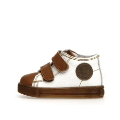 Falcotto Michael Boy's Sneakers - White/Cognac Clearance
