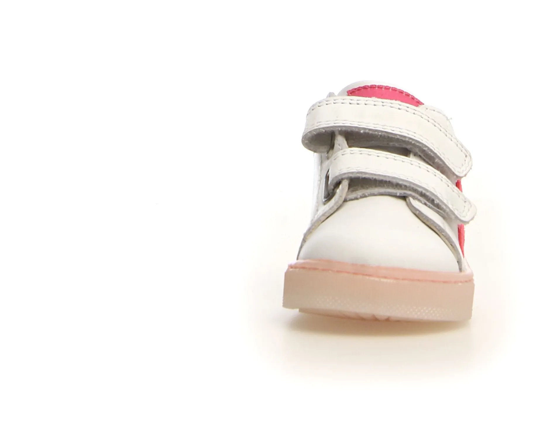 Falcotto Sasha VL Girl's Leather Sneakers - White/Candy Fluoscerent Online