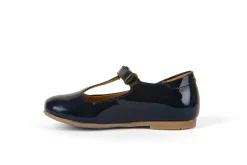 Froddo Girl's Fiona T Bar Dress Shoes - Blue Patent Hot