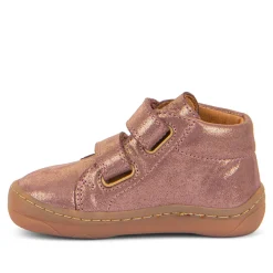 Froddo Girl's First Step Laces Barefoot Shoes - Pink/Gold Hot