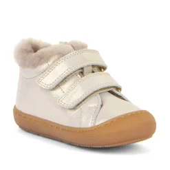 Froddo Girl's Ollie S Furry Casual Shoes - Gold Shine Clearance