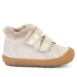 Froddo Girl's Ollie S Furry Casual Shoes - Gold Shine Clearance