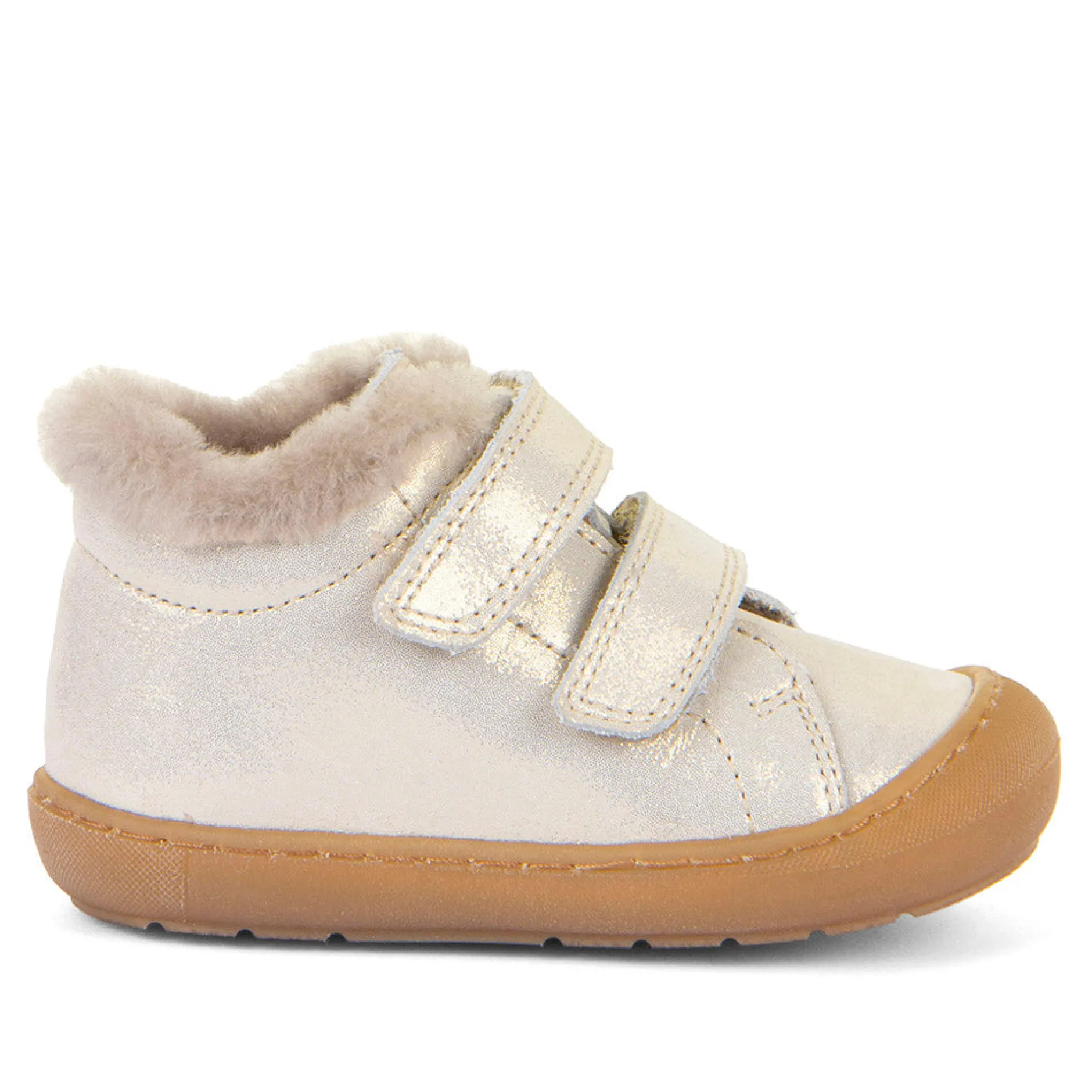 Froddo Girl's Ollie S Furry Casual Shoes - Gold Shine Clearance