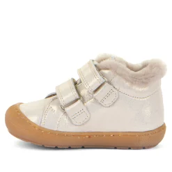 Froddo Girl's Ollie S Furry Casual Shoes - Gold Shine Clearance