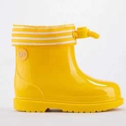 Igor Boy's and Girl's Bimbi Navy Rain Boots, Yellow Clearance