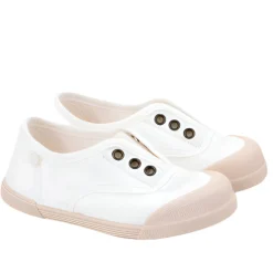 Igor Boy's And Girl's Lona Laceless Shoes - Blanco Sale