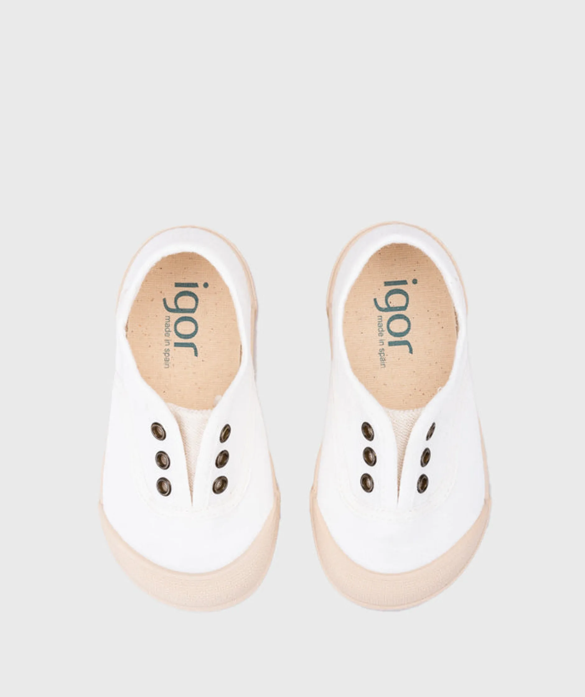 Igor Boy's And Girl's Lona Laceless Shoes - Blanco Sale