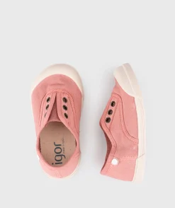 Igor Girl's Lona Laceless Shoes - Nuevo Rosa Sale