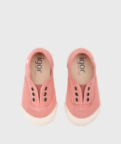 Igor Girl's Lona Laceless Shoes - Nuevo Rosa Sale