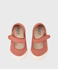 Igor Girl's Lona Mercedes Shoes - Terracota Clearance