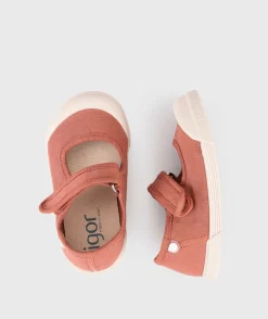 Igor Girl's Lona Mercedes Shoes - Terracota Clearance