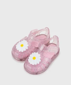 Igor Girl's Tobby Gloss Flor Glitter Sandals - Rosa Multi Glitter Clearance