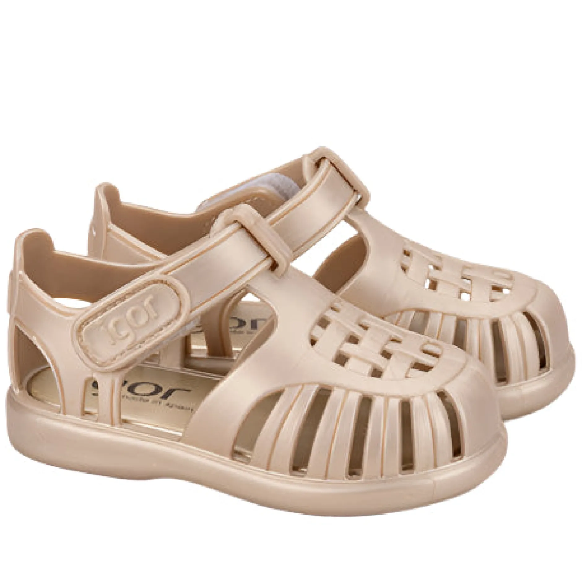 Igor Girl's Tobby Metal Sandals - Platino Best