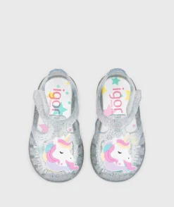 Igor Girl's Tobby Unicornio Sandals - Tr.Transp. Multi Glitter Sale